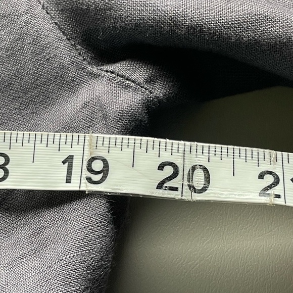 John Partridge 100% Linen Twist Knot Top – Eggplant, Size Medium - Picture 8 of 10